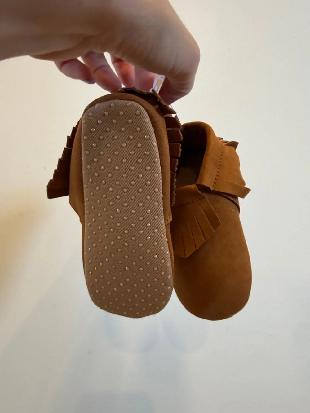 Old Navy Kids Brown Suede Fringe Moccasins